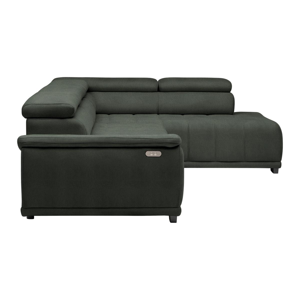Kutna Garnitura Gremio - tamno zelena/crna, Moderno, tekstil/plastika (283/206cm) - Modern Living