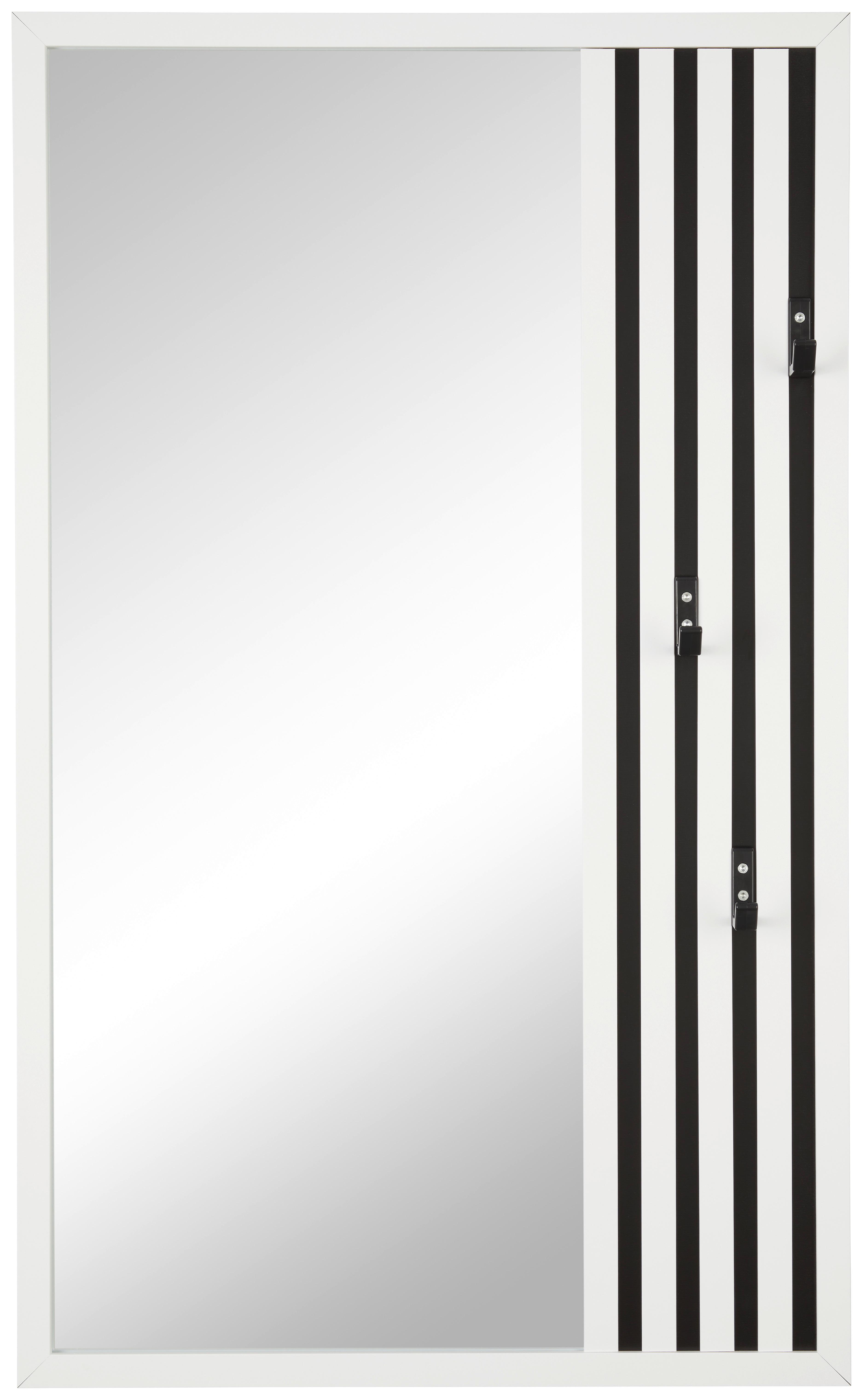 Cuier cu montare pe perete SAVANNAH - alb, Trend, sticlă/material pe bază de lemn (60/100/1,63cm) - Modern Living