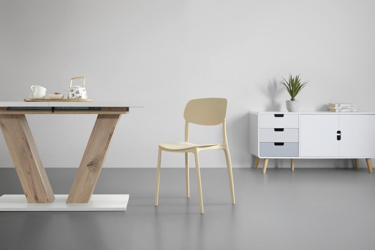 Stuhl Jiri Beige - Beige, MODERN, Kunststoff (44/78/49cm) - Based