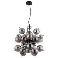 HÄNGELEUCHTE 15633H2S UDO - Goldfarben/Schwarz, Design, Glas/Kunststoff (51,5/120cm) - Globo
