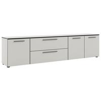 KOMODA NISKA SOUL - czarny/biały, Modern, materiał drewnopochodny/tworzywo sztuczne (225/55/40cm)