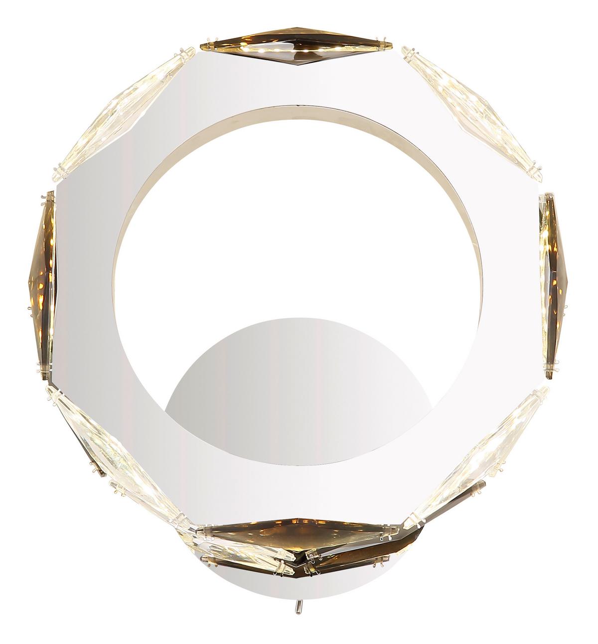 Led Svjetiljka Zidna 67318w - prozirno/boje kroma, Design, staklo/metal (24/25,5/10cm) - Globo