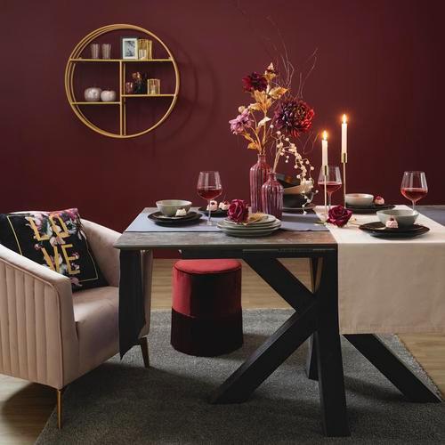 Asztali Futó Steffi 45/150 - fáradtrózsaszín, textil (45/150cm) - Modern Living