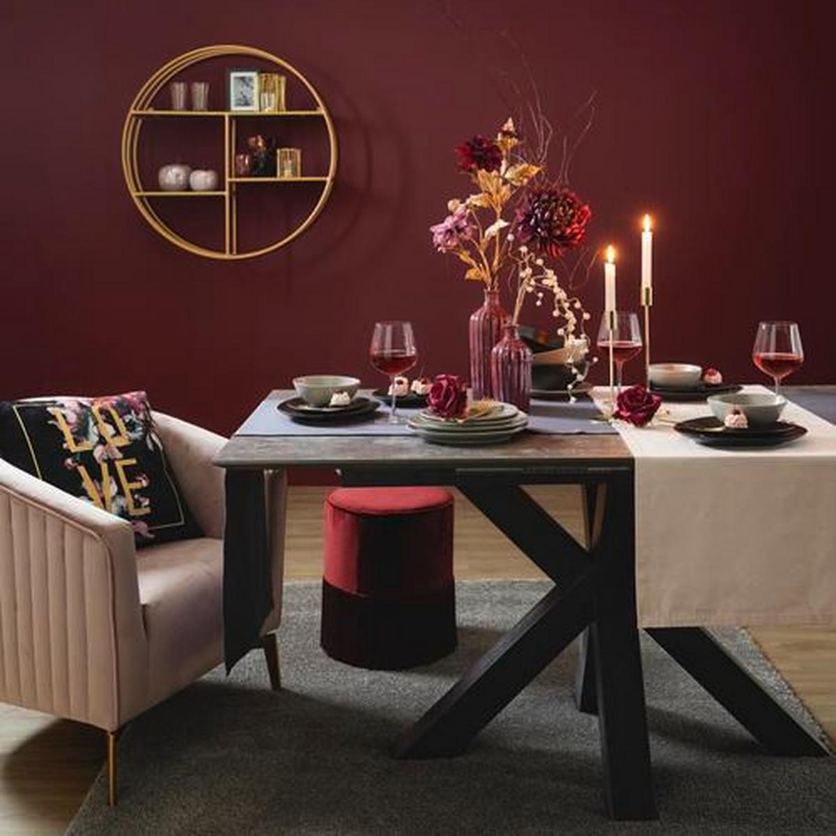 Asztali Futó Steffi 45/150 - fáradtrózsaszín, textil (45/150cm) - Modern Living