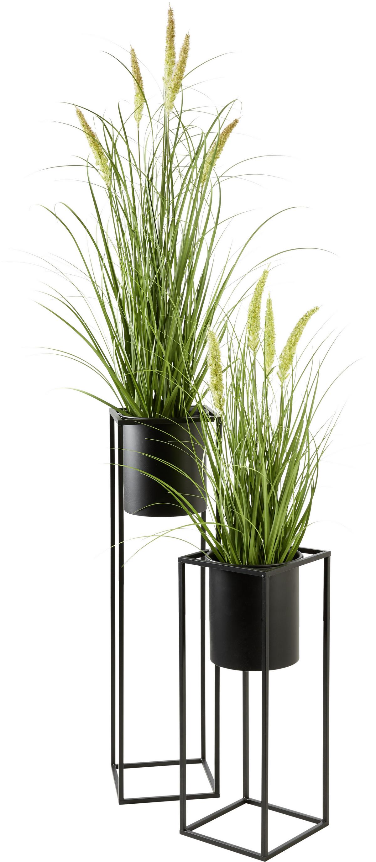 Kaspó Kiara - fekete, Lifestyle, fém (21/80,5cm) - Mömax