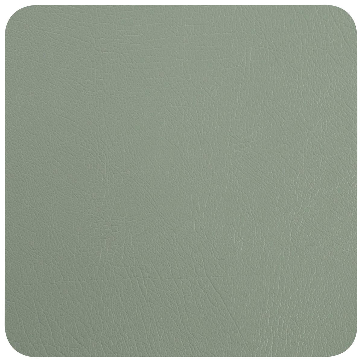 Untersetzer Jette aus Leder in Grün - Grün, Leder (10/10cm) - Premium Living