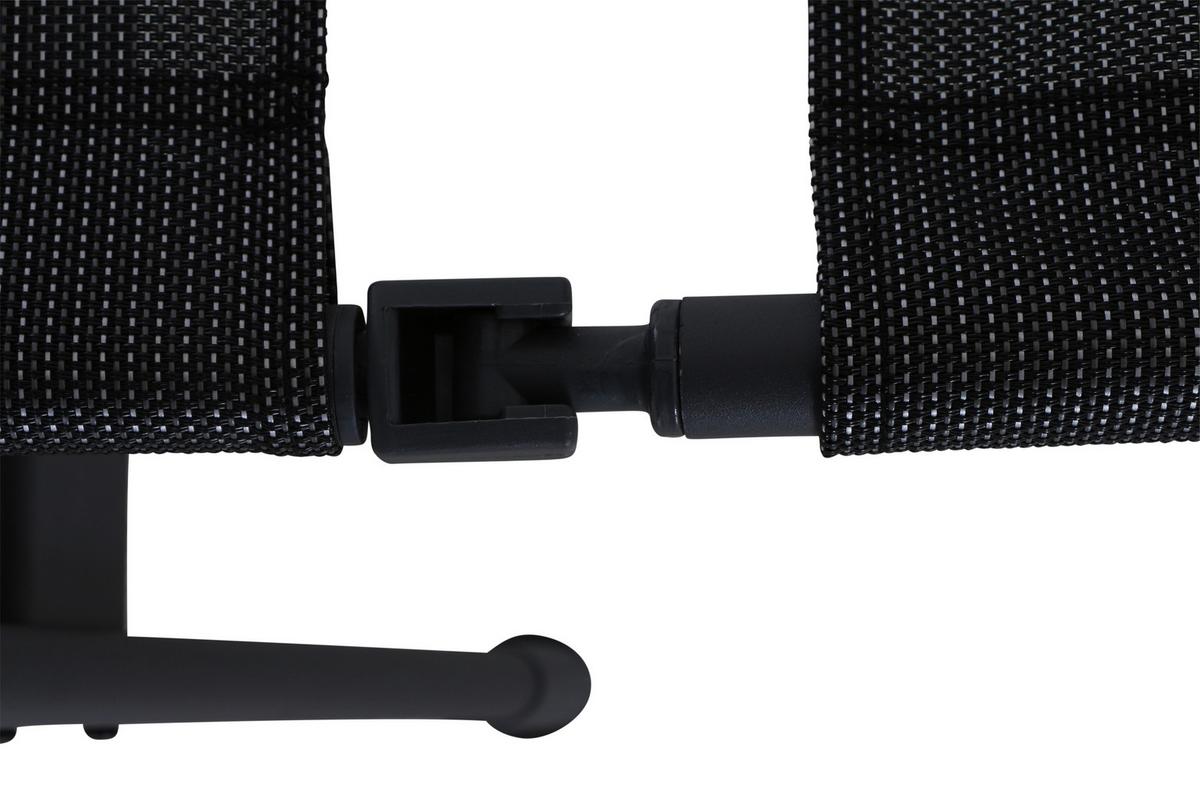 Campinghocker klappbar Comfort nur Fußteil - Anthrazit, KONVENTIONELL, Textil/Metall (65cm) - Siena Garden