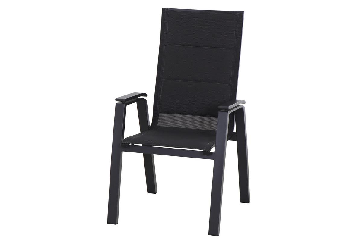 GARTENTISCHGRUPPE MILANO S.SET + SILVA 7TLG - Anthrazit, MODERN, Keramik/Kunststoff (100/88/220cm) - Siena Garden