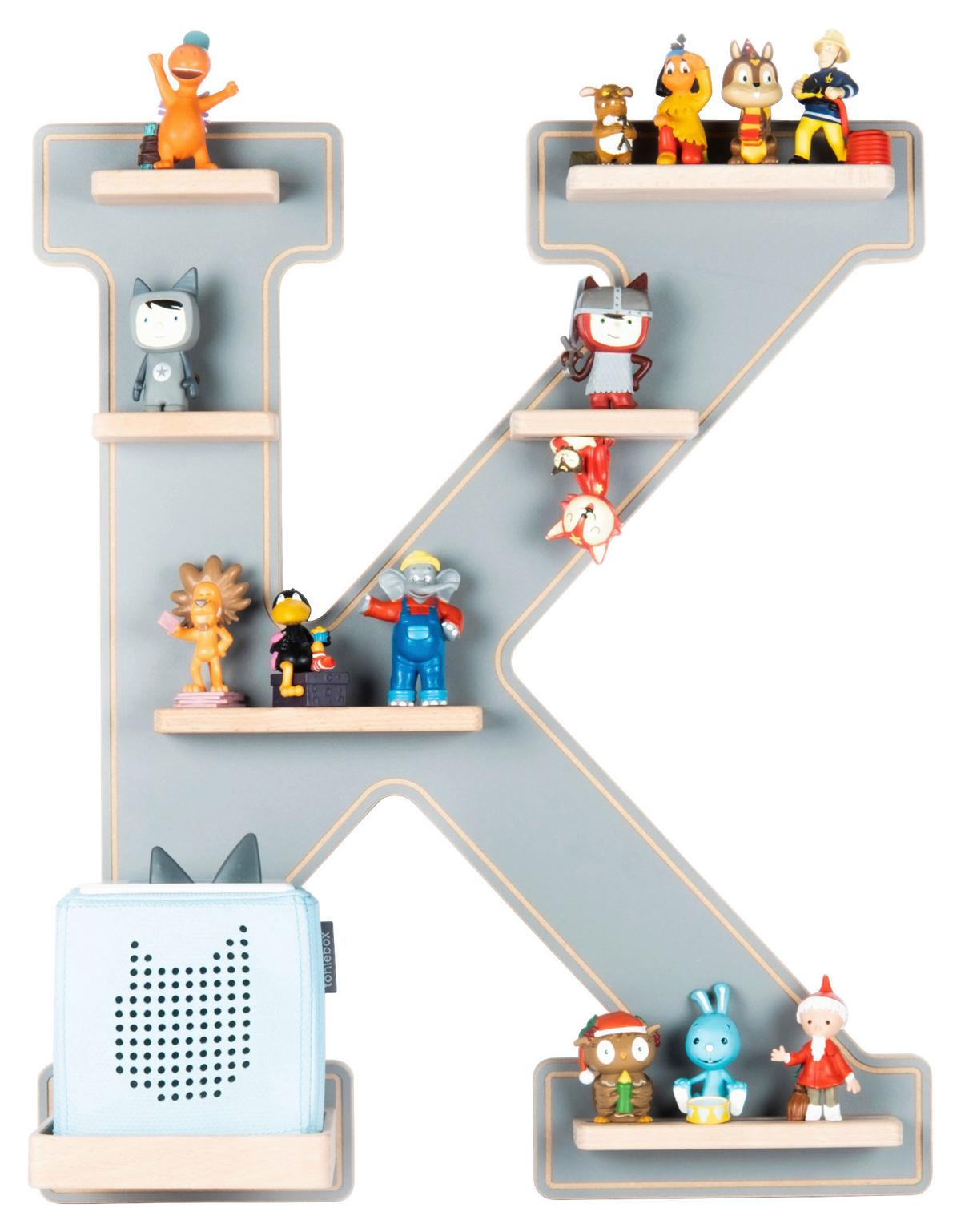 KINDERREGAL BOARTI - Grau, Modern, Holzwerkstoff (45/54/19cm) - MID.YOU