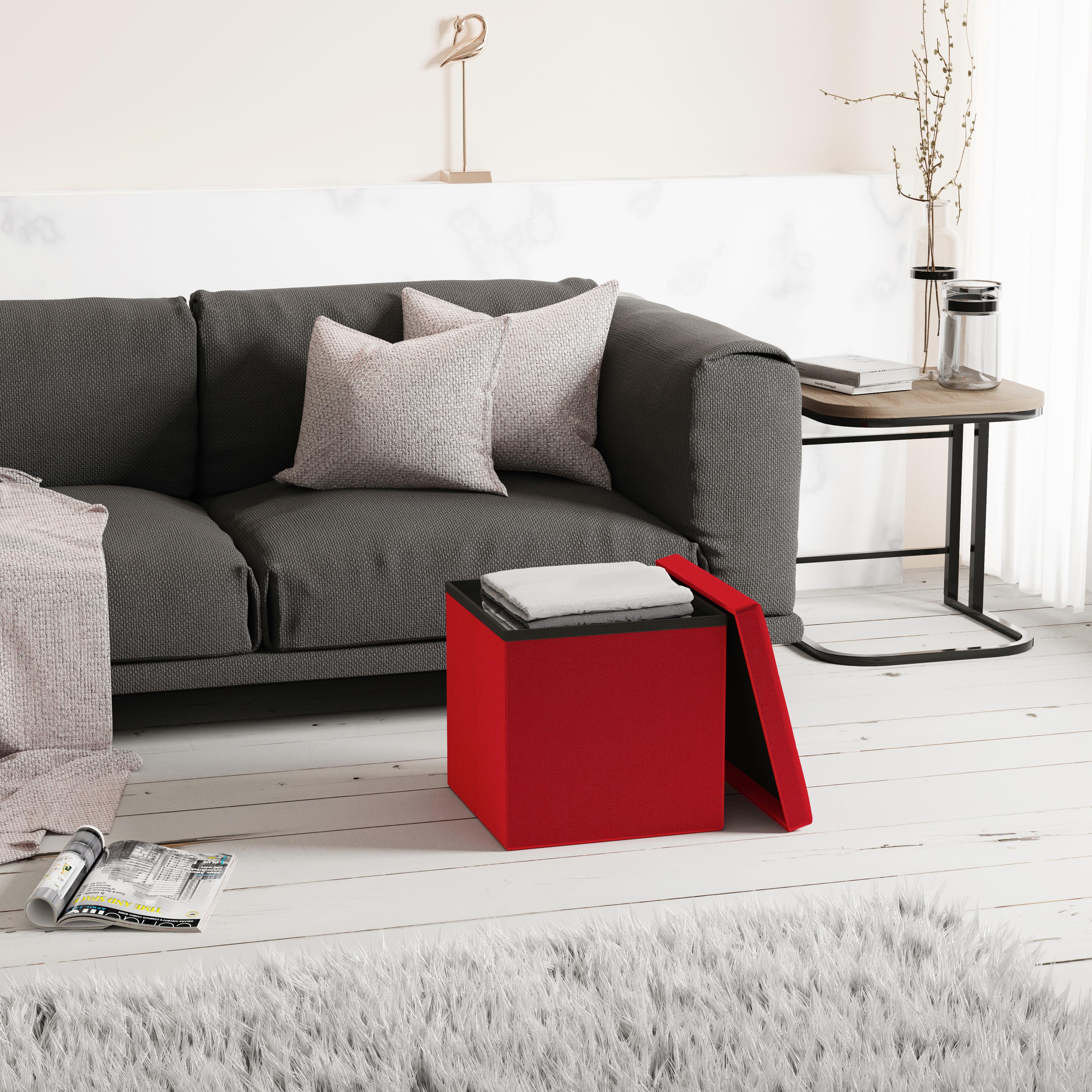 SITZBOX BOXAS - Rot, Basics, Holzwerkstoff/Kunststoff (38/38/38cm) - MID.YOU