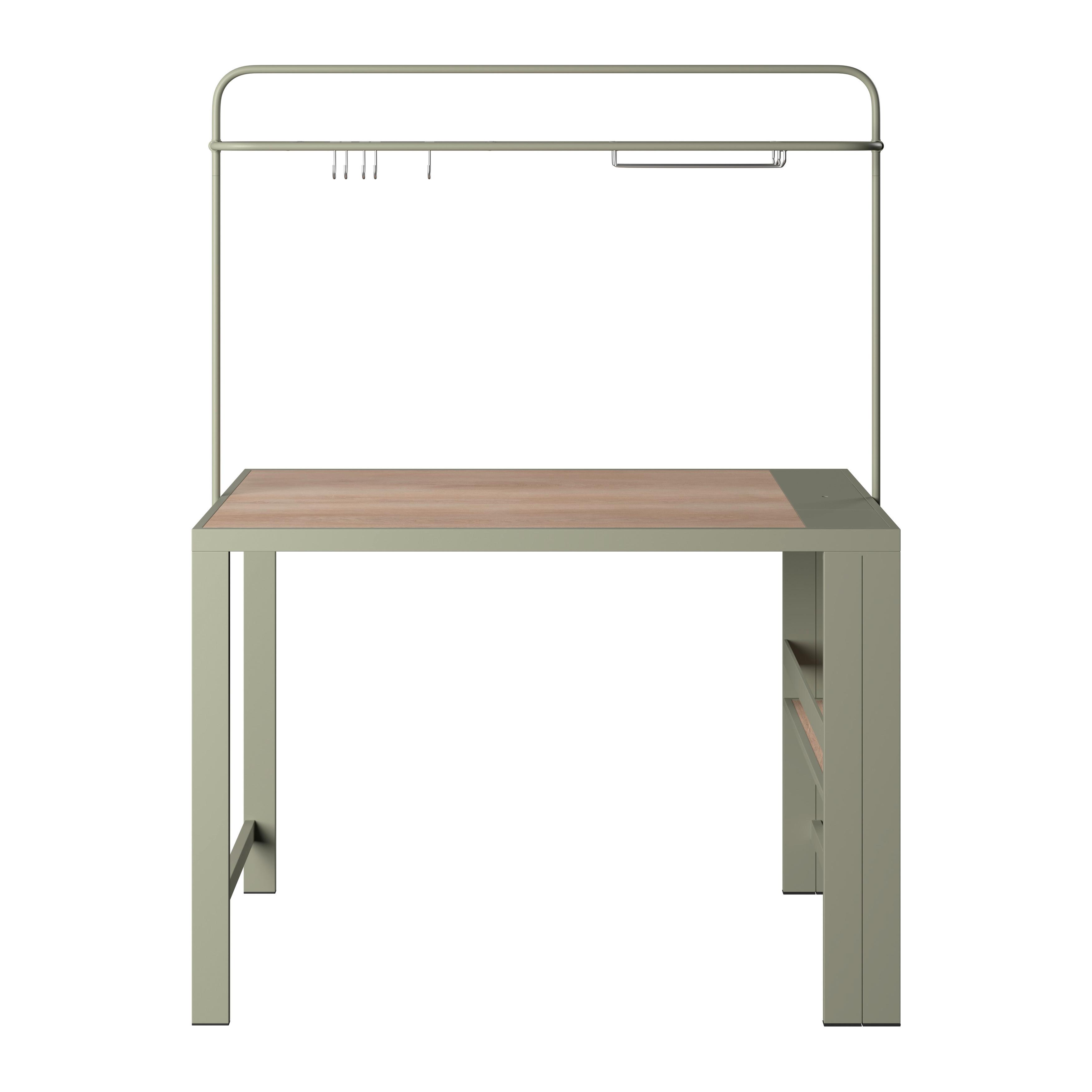 UTEMÖBLER SET NELLI 2 - beige/grön, Modern, metall/textil (80/157/209cm)