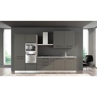 Kuhinjski Blok Line, Z Aparati, 330 Cm - siva/črna, Moderno, kovina/leseni material (330/60/216/240cm) - Mömax