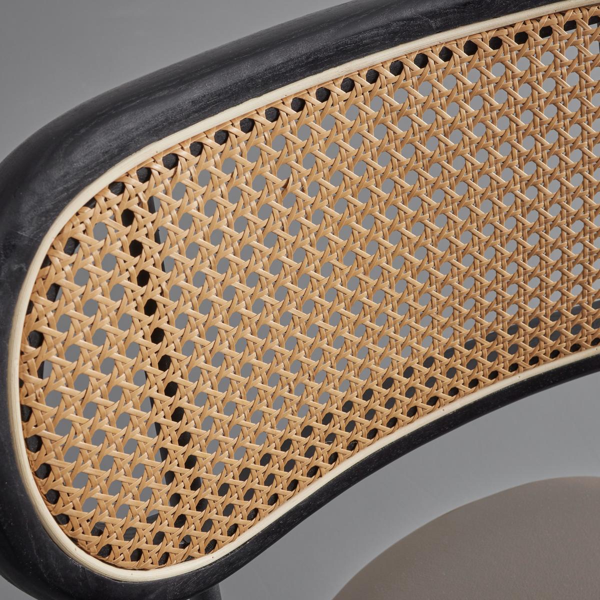 KRZESŁO CASA - czarny/taupe, Modern, metal/drewno (42/77/51cm) - Bessagi Home