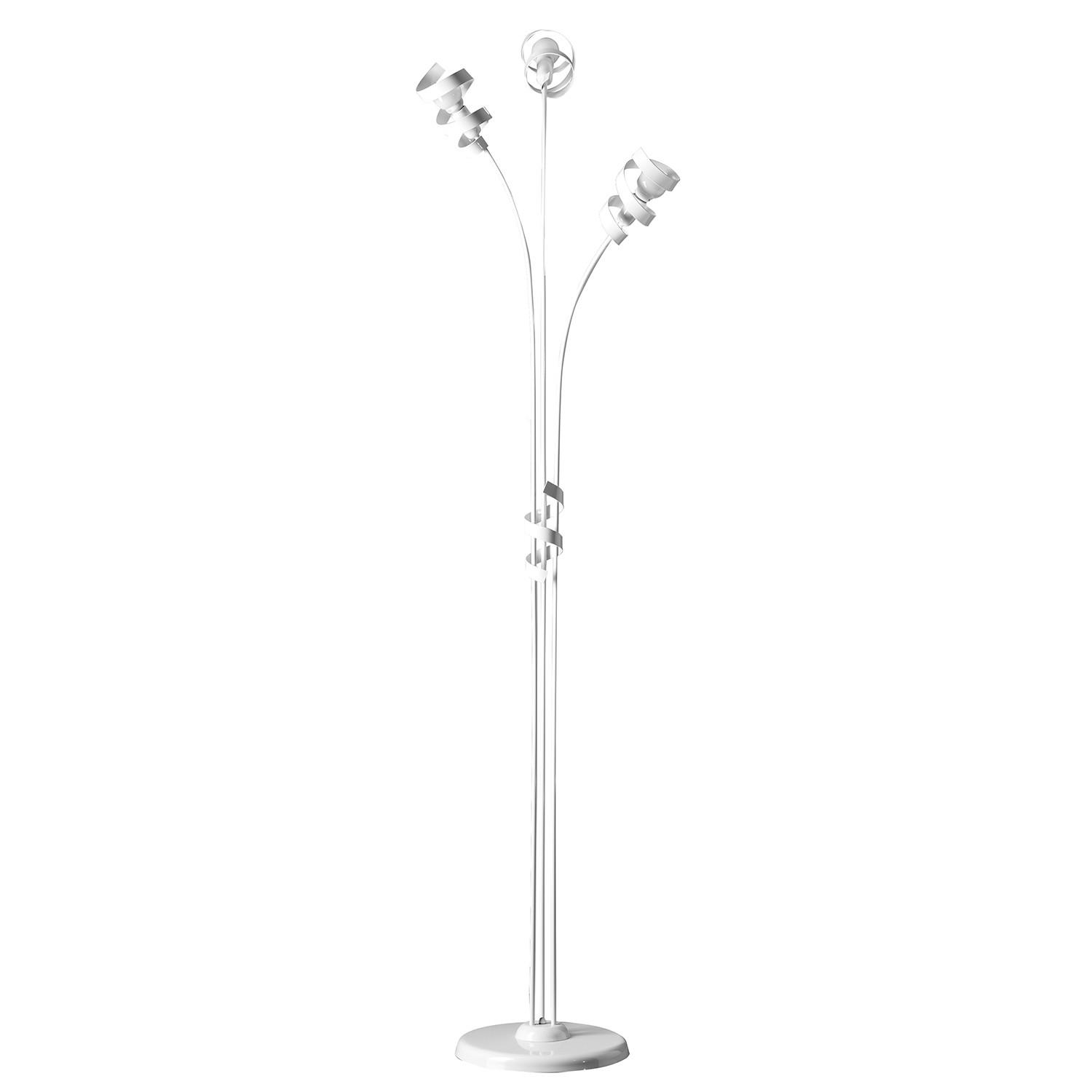 Stehleuchte Zoe Weiß max. 6 Watt - Weiß, Design, Metall (55/190cm)