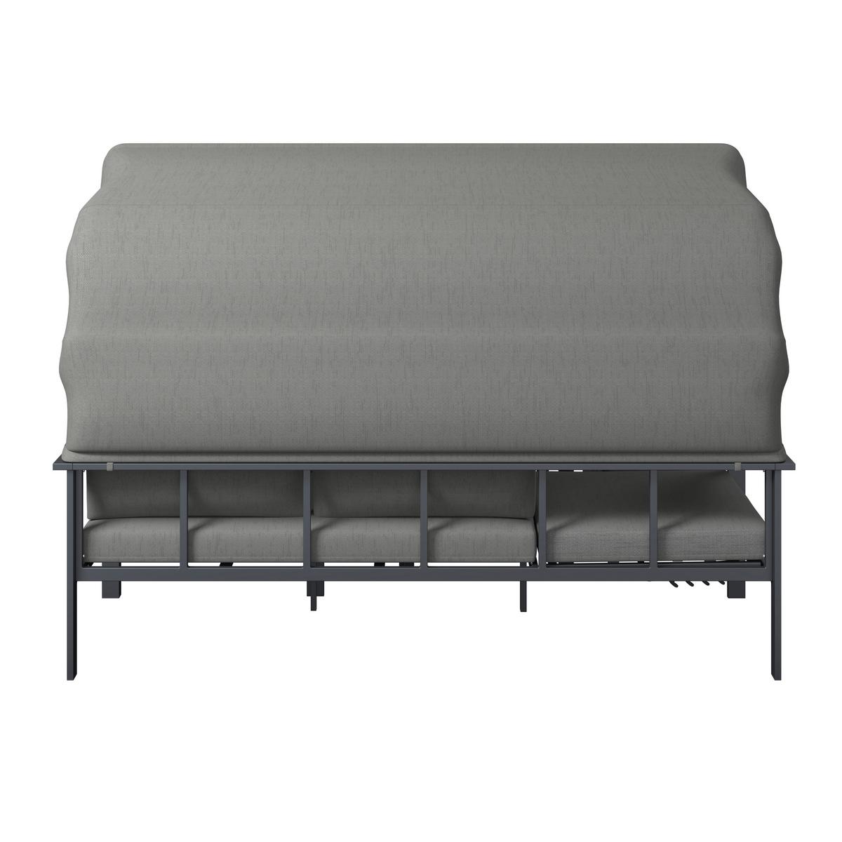 Loungegarnitur Bigi Grau/Beige - Beige/Anthrazit, Basics, Glas/Textil (120/68/65cm)