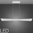 Led Hängeleuchte Rufus - Chromfarben, MODERN, Glas/Metall (100/15/120cm) - Premium Living
