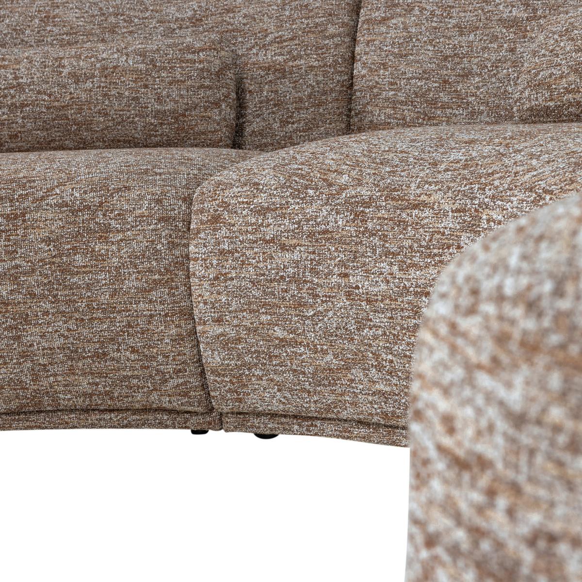 Bigsofa Batavier Hellbraun B: 320cm - Hellbraun/Schwarz, Design, Kunststoff/Textil (320/74/174cm) - Livetastic