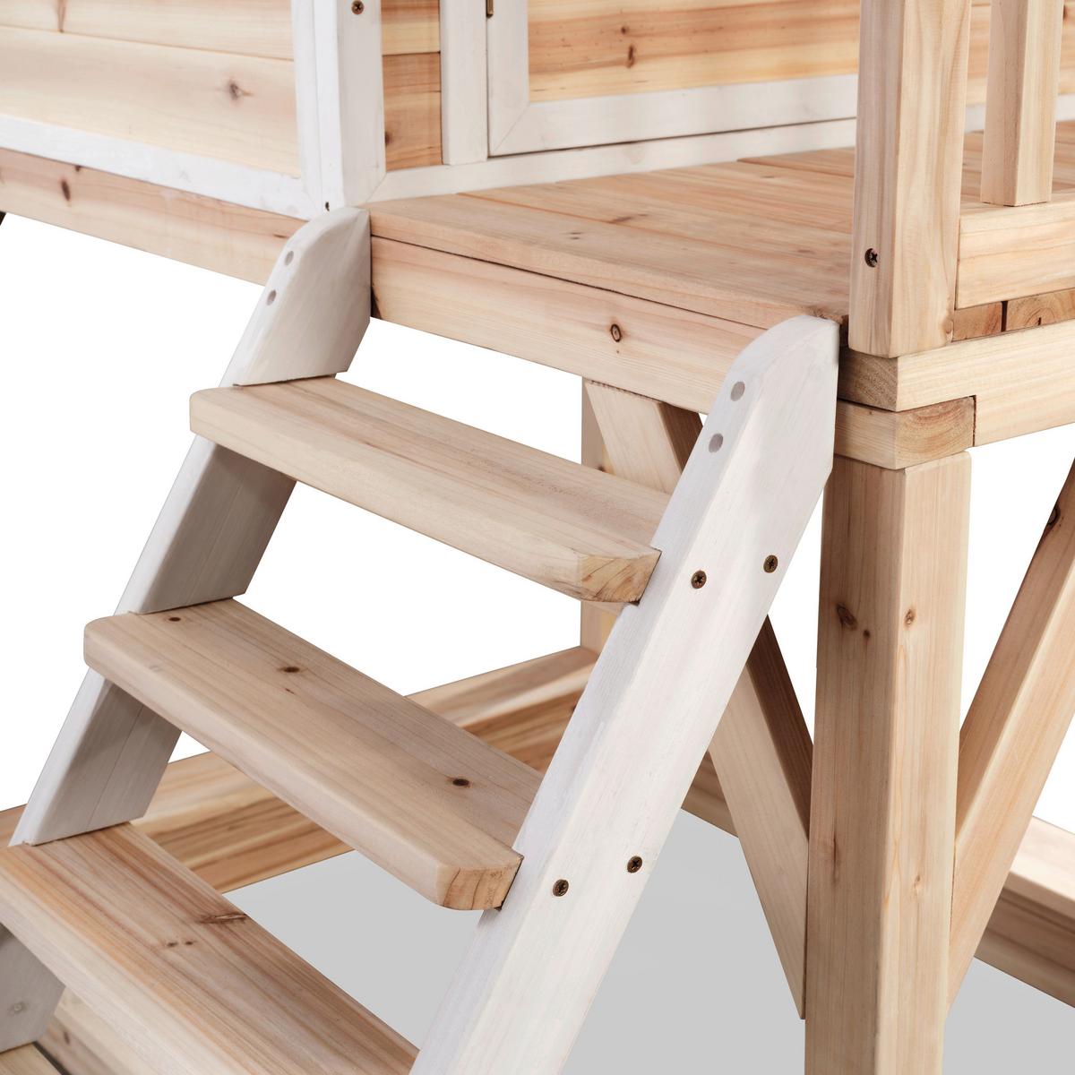 Spielturm Exit Loft Naturfarben - Limette/Naturfarben, KONVENTIONELL, Holz (329/190/253cm) - EXIT Toys