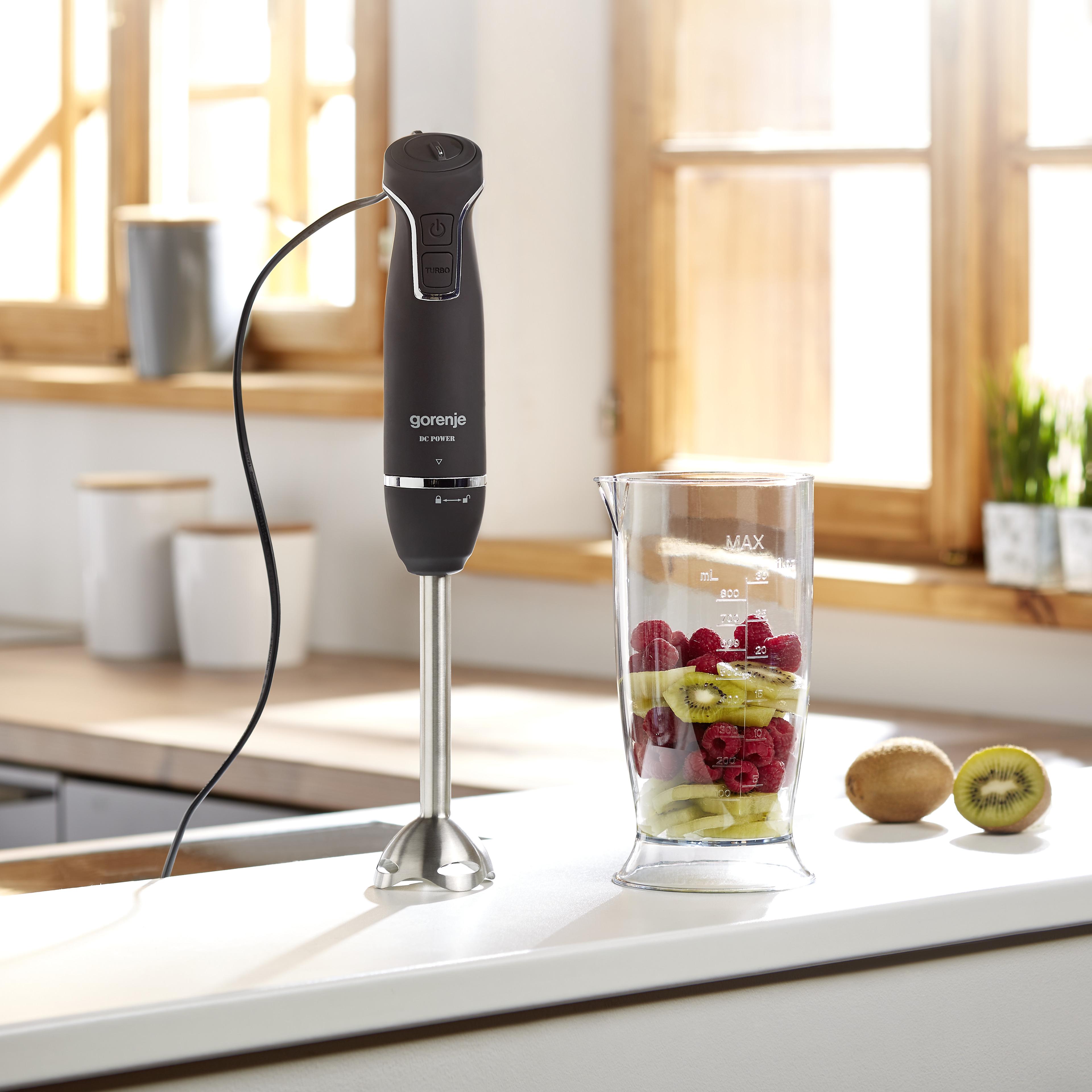 Stabmixer in Schwarz - Schwarz, KONVENTIONELL, Kunststoff (5,5/39/8cm) - Gorenje