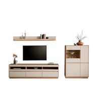 WOHNWAND SONORA - Kaschmir/Eiche Artisan, Design, Glas/Holzwerkstoff (292/205/40cm) - MID.YOU