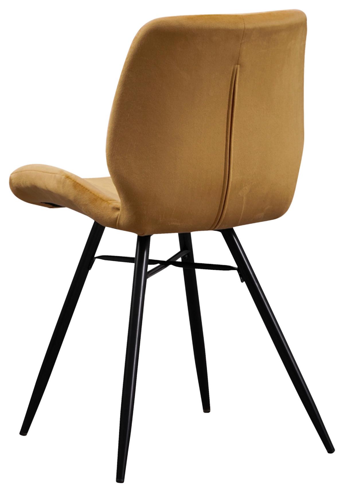 STUHL-SET BARRON - Gelb/Schwarz, Design, Textil/Metall (47/82/55cm) - MID.YOU