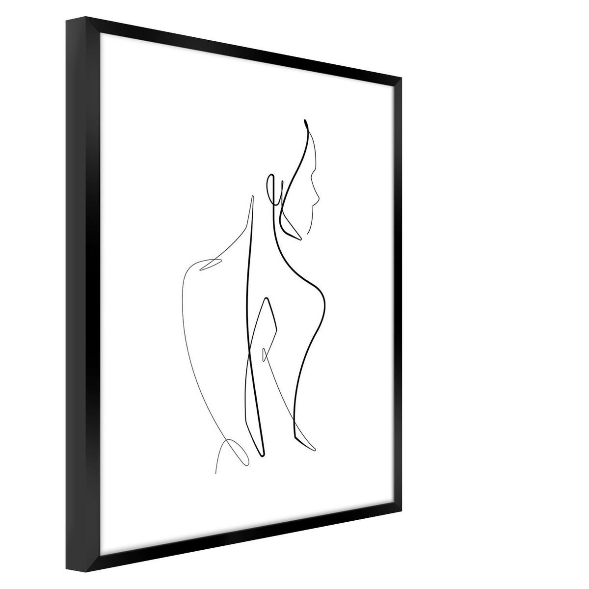 Kép Vous - fekete/fehér, faalapú anyag/papír (30/40cm) - Modern Living