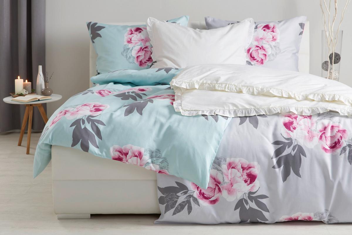 POŚCIEL RÜSCHEN - biały, Romantik / Landhaus, tkanina (135/200cm) - Zandiara