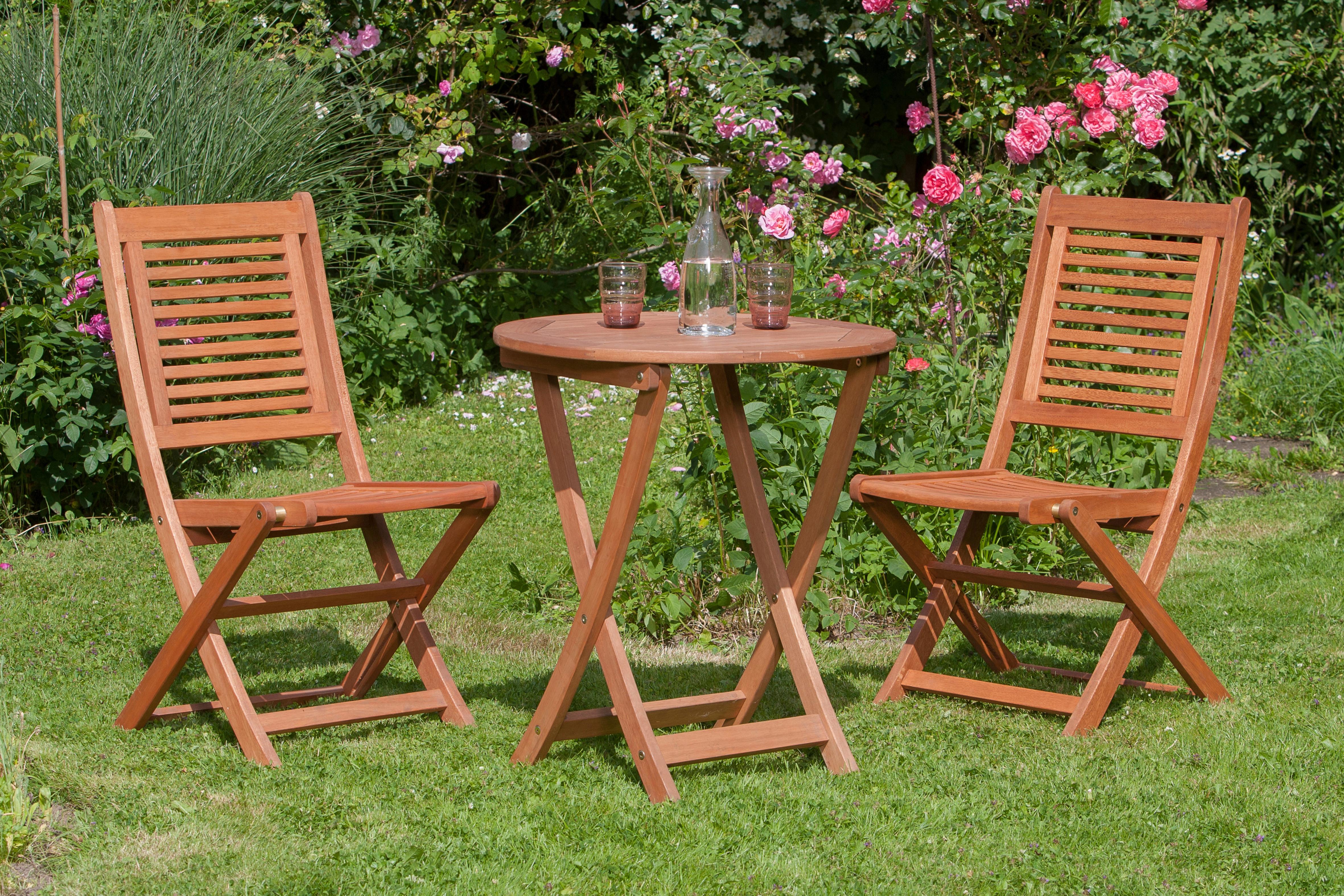 Gartenstuhl-Set Cordoba aus Eukalyptus Naturfarben - Naturfarben, Basics, Holz (49/93/57cm) - Gardenson