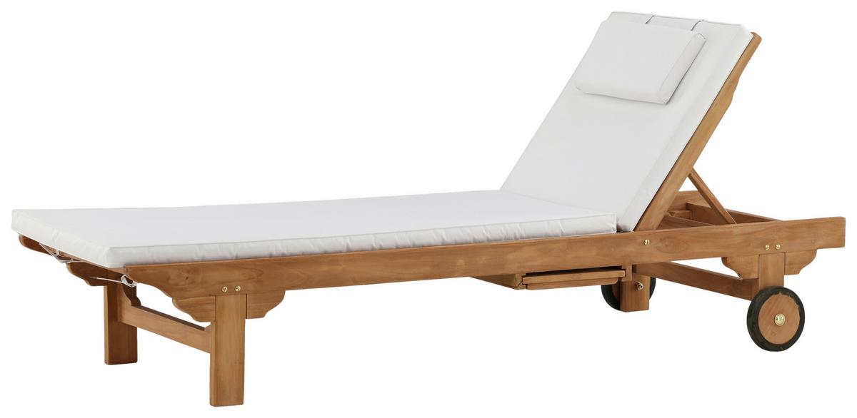 SONNENLIEGE GHANA - Teakfarben, KONVENTIONELL, Holz (200/33/65cm) - Gardenson