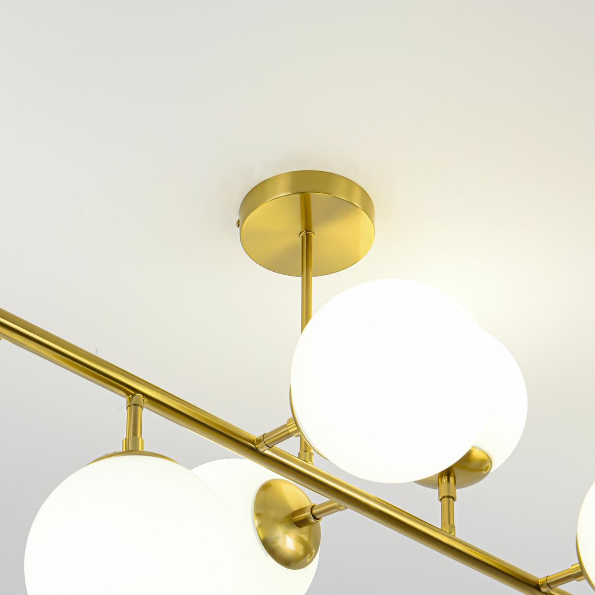 Deckenleuchte Dorado Goldfarben max. 40 Watt - Goldfarben, KONVENTIONELL, Glas (30/121.5/47.5cm)