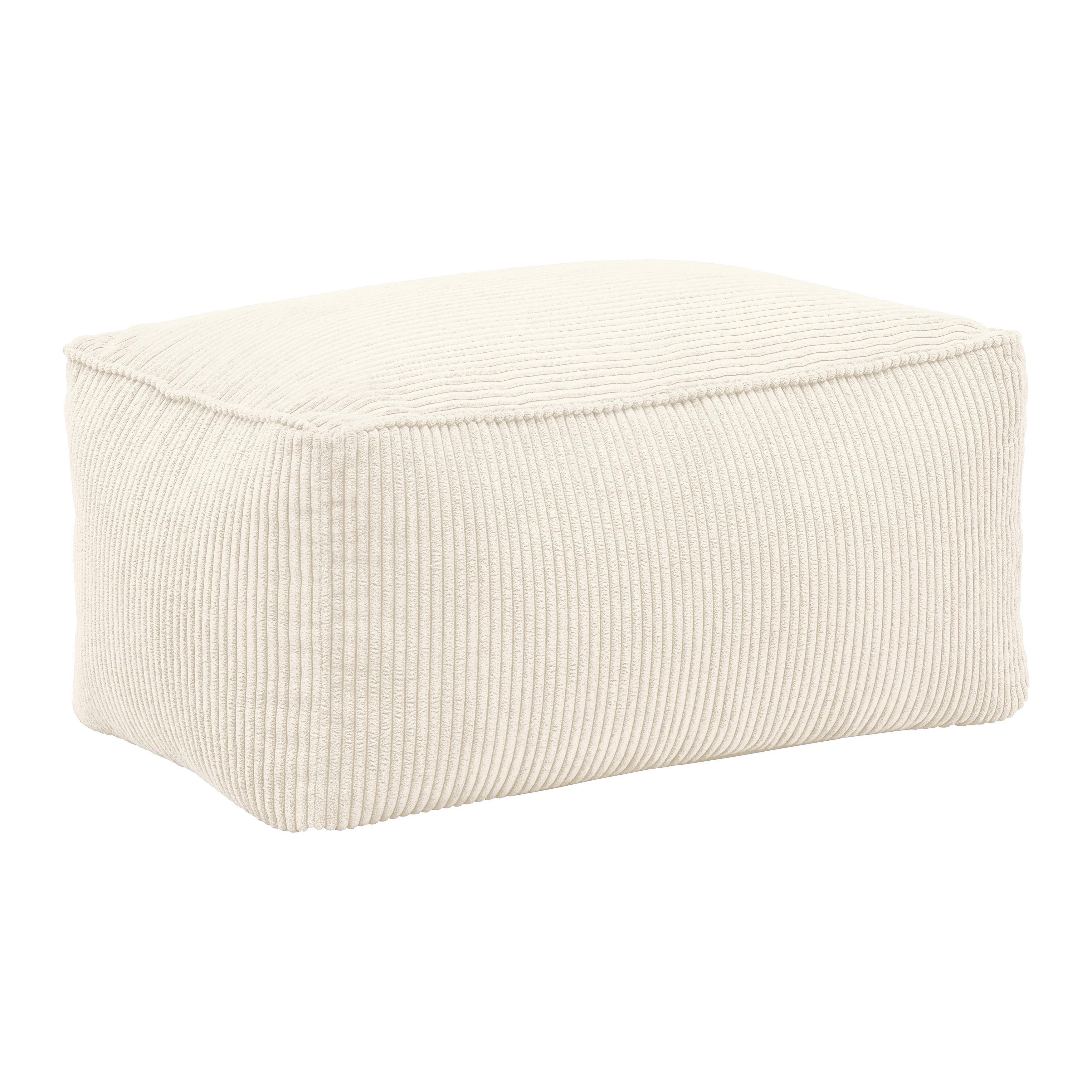 Hocker Caroline Weiß - Weiß, MODERN, Textil (80/38/50cm) - Mömax