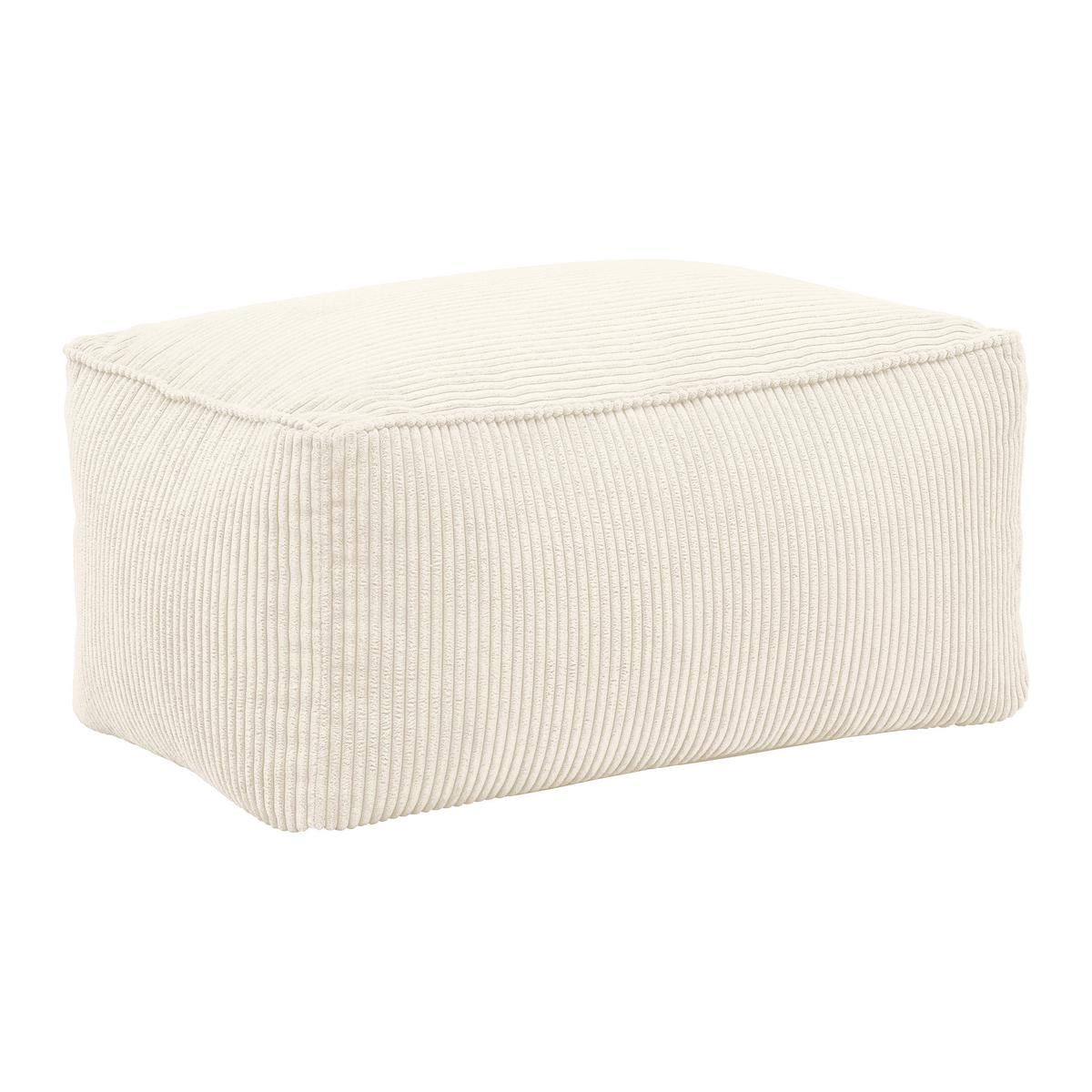 Hocker Caroline Weiß - Weiß, MODERN, Textil (80/38/50cm) - Mömax