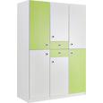 Omara S Klasičnimi Vrati Sunny - aluminij/bela, Moderno, umetna masa/les (135/198/58cm) - Premium Living Omara S Klasičnimi Vrati Sunny - aluminij/bela, Moderno, umetna masa/les (135/198/58cm) - Premium Living