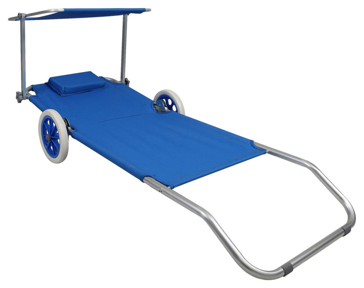 Vrtni Ležalnik Bindox, Modra - modra, Basics, kovina/tekstil (165/16/65cm) - Gardenson