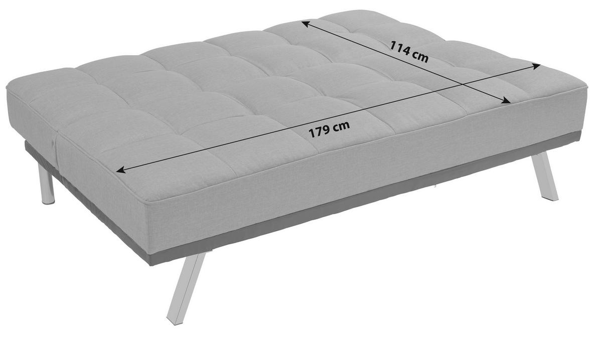 Zofa S Posteljno Funkcijo Roma, Antracit - barve nerjavečega jekla/antracit, Basics, kovina/tekstil (179/84/96cm) - Mömax