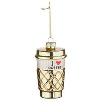 Christbaumanhänger Figures Braun/Beige/Goldfarben - Beige/Goldfarben, Glas (5,5/11cm) - Mömax