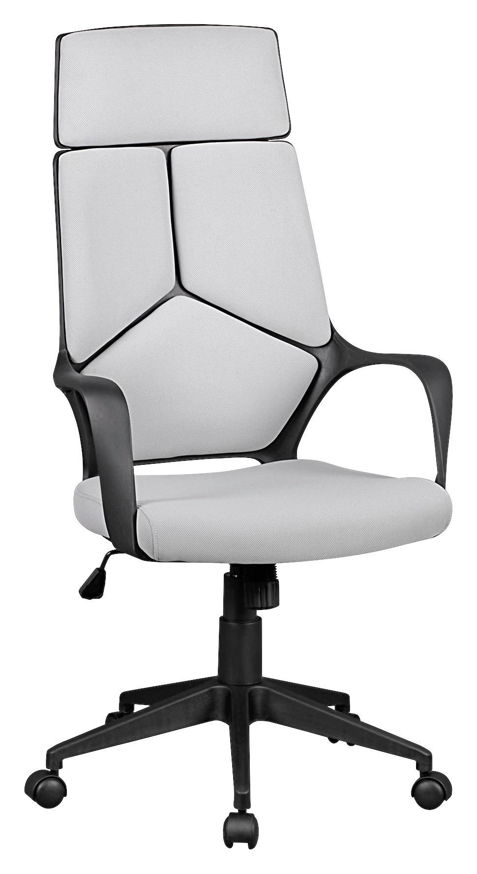 Schreibtischstuhl in Hellgrau ´TECHLINE´ - Hellgrau/Schwarz, MODERN, Kunststoff/Textil (63/119/63cm) - MID.YOU