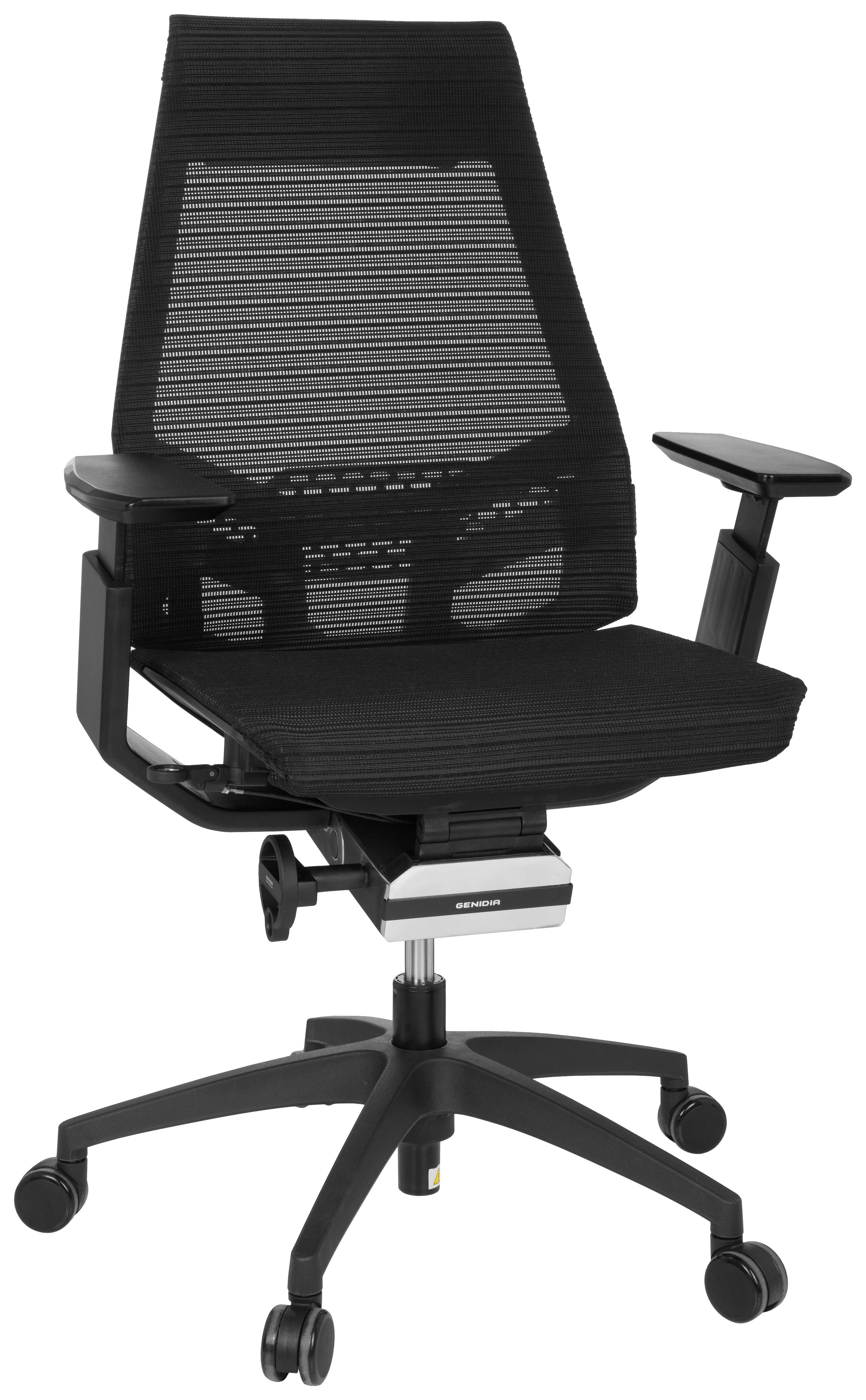 Drehstuhl Genidia Smart Black Schwarz - Schwarz, MODERN, Kunststoff/Textil (70/112/55cm) - MID.YOU