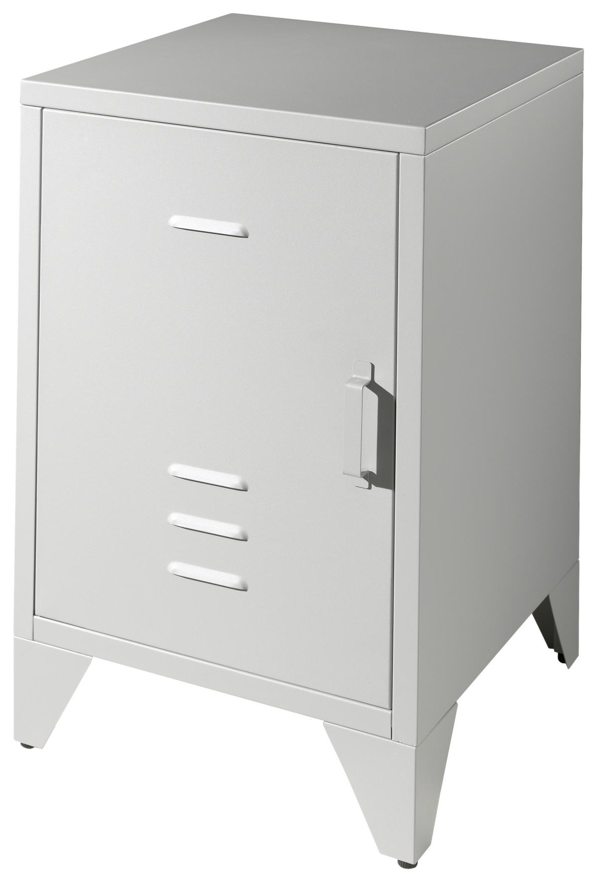 Nachtkästchen Bronxx Grau - Grau, MODERN, Metall (40/60/40cm) - Vipack