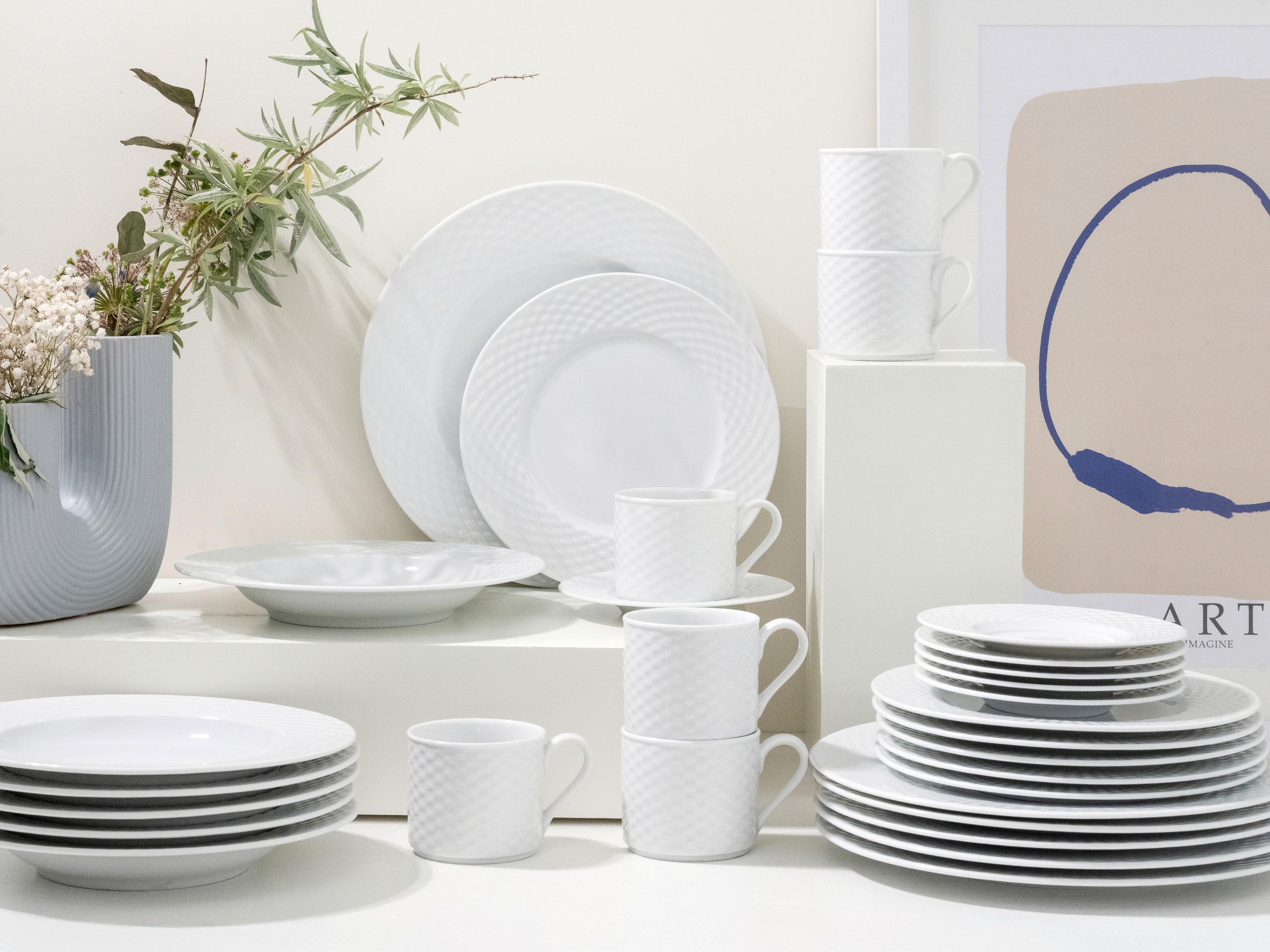 Kombinirani Servis Polo, 30-Delni - bela, Basics, keramika - Creatable