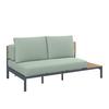 ENSEMBLE LOUNGE CHIARA - vert clair/couleur naturelle, MODERN, métal/matière synthétique (164/68/94cm) - Bessagi Garden