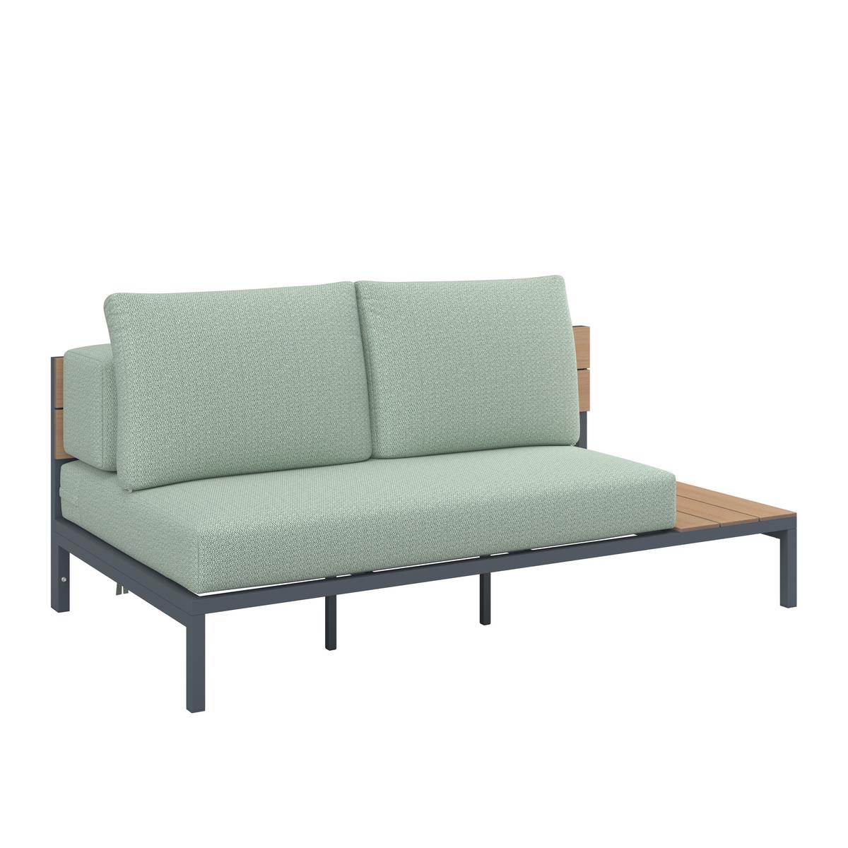 Garnitură grădină Chiara - verde deschis/gri închis, Modern, plastic/metal (164/68/94cm) - Bessagi Garden