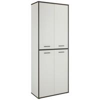 Dulap multifuncțional KEFLAVIK -EXKLUSIV- - alb/gri, Modern, plastic/material pe bază de lemn (84,5/226,4/41,5cm) - Modern Living