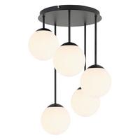 Deckenleuchte Whit Schwarz/Weiß max. 25 Watt - Schwarz/Weiß, MODERN, Glas/Metall (42/59.5cm)