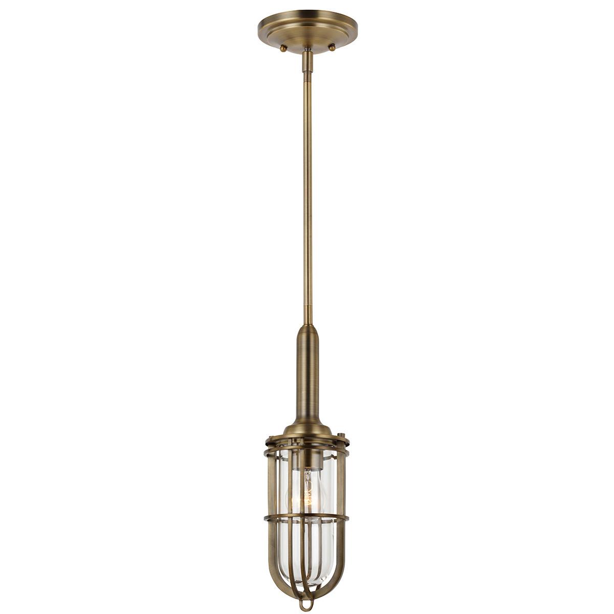 Viseća Svjetiljka Urbanrest - boje mjeda, Konvencionalno, staklo/metal (14/45.3cm) - Elstead Lighting