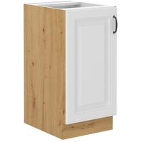 Baza 40 1 Vrata/1 Polica Stilo - bijela/hrast Artisan, Moderno, drvni materijal/metal (40/82/52cm)