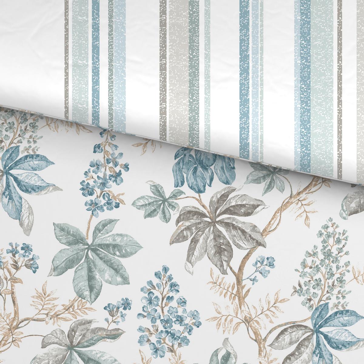 Bettwäsche Franky Wende Blau/Grau/Weiß ca. 135x200cm - Blau/Weiß, ROMANTIK / LANDHAUS, Textil (135/200cm) - Mömax