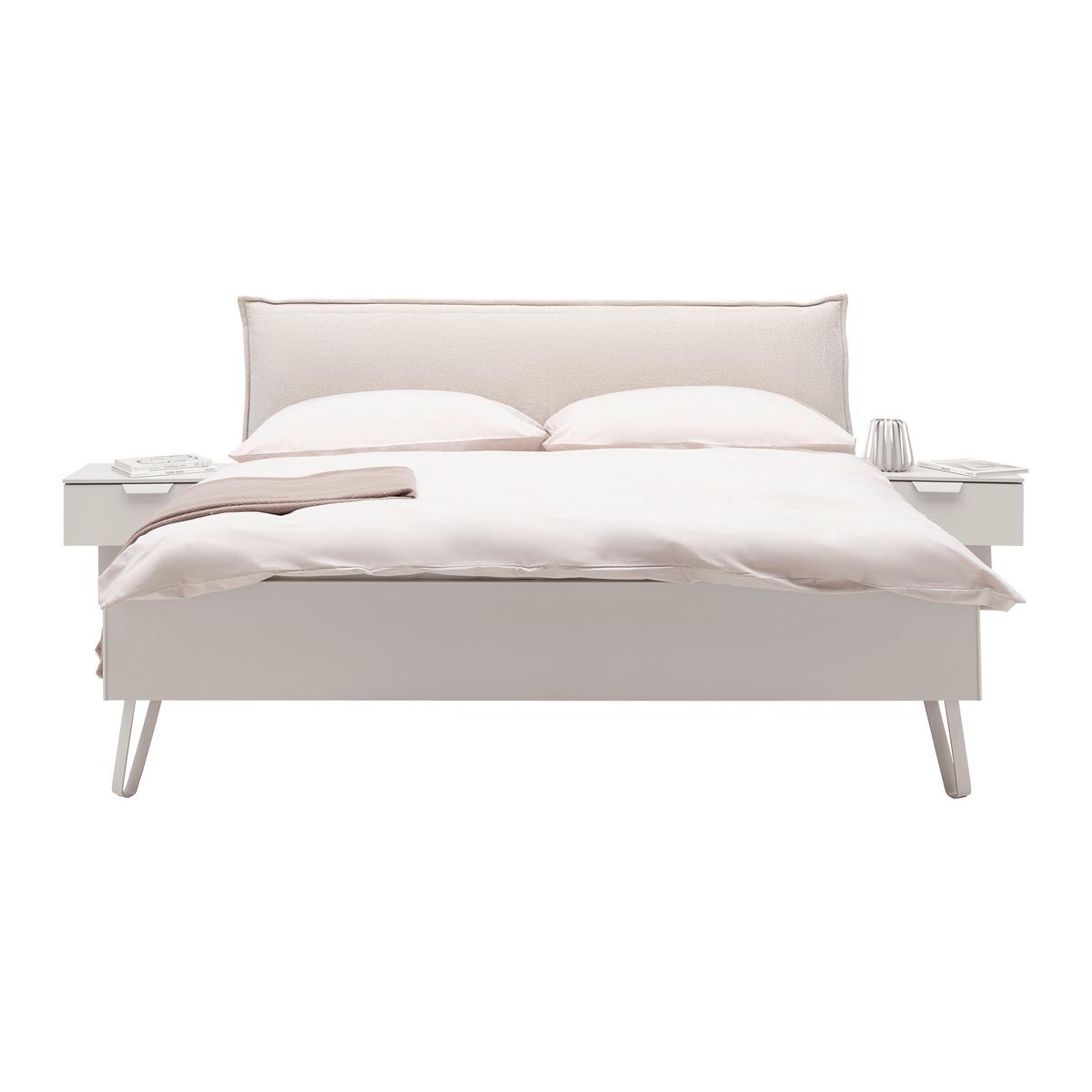 Bettanlage Briona Creme ca. 180x200cm - Champagner/Creme, KONVENTIONELL, Holzwerkstoff/Textil (180/200cm) - Premium Living