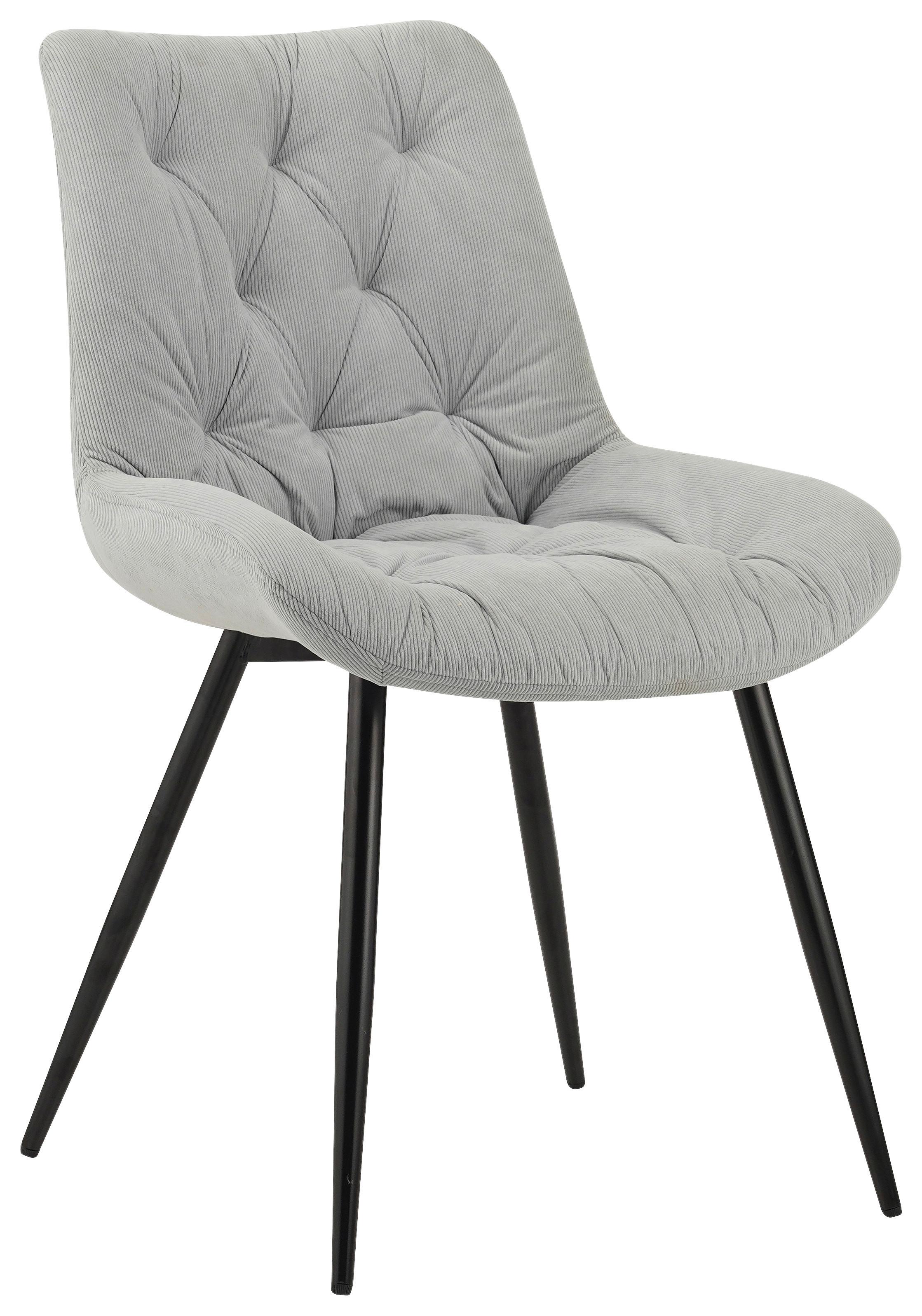 KRZESŁO CLAUDIO - jasnoszary, Design, metal/tkanina (54/85/63cm) - Carryhome