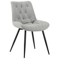 KRZESŁO CLAUDIO - jasnoszary, Design, metal/tkanina (54/85/63cm) - Carryhome